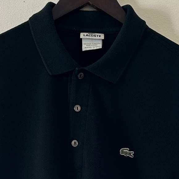 Lacoste Men’s Regular Fit Piquè Polo Black - Picture 3 of 5